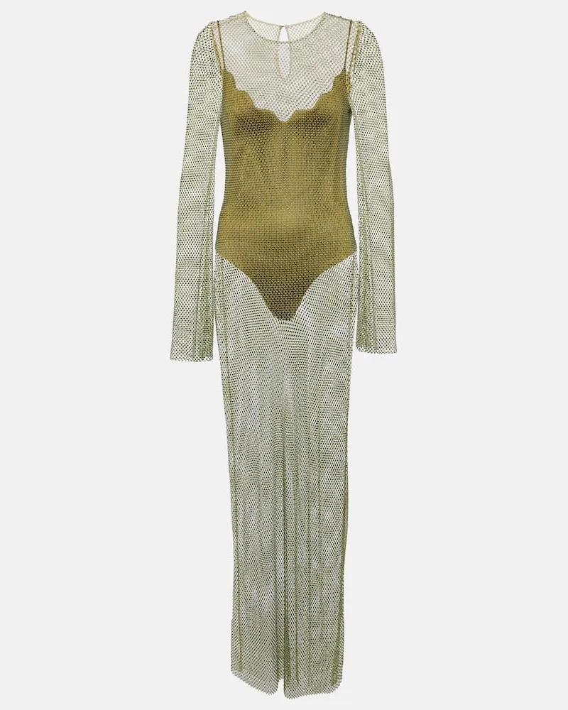 GALVAN Maxikleid Gloria Grün
