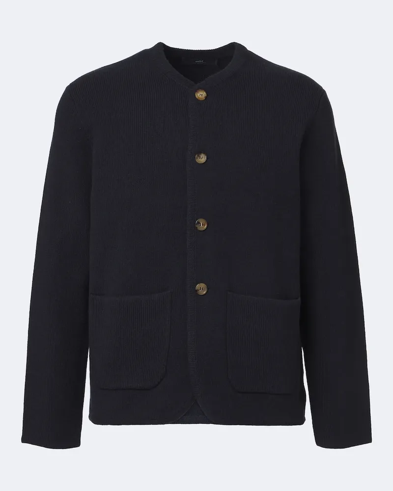 arch4 Cardigan Mr Arthur aus Kaschmir Blau