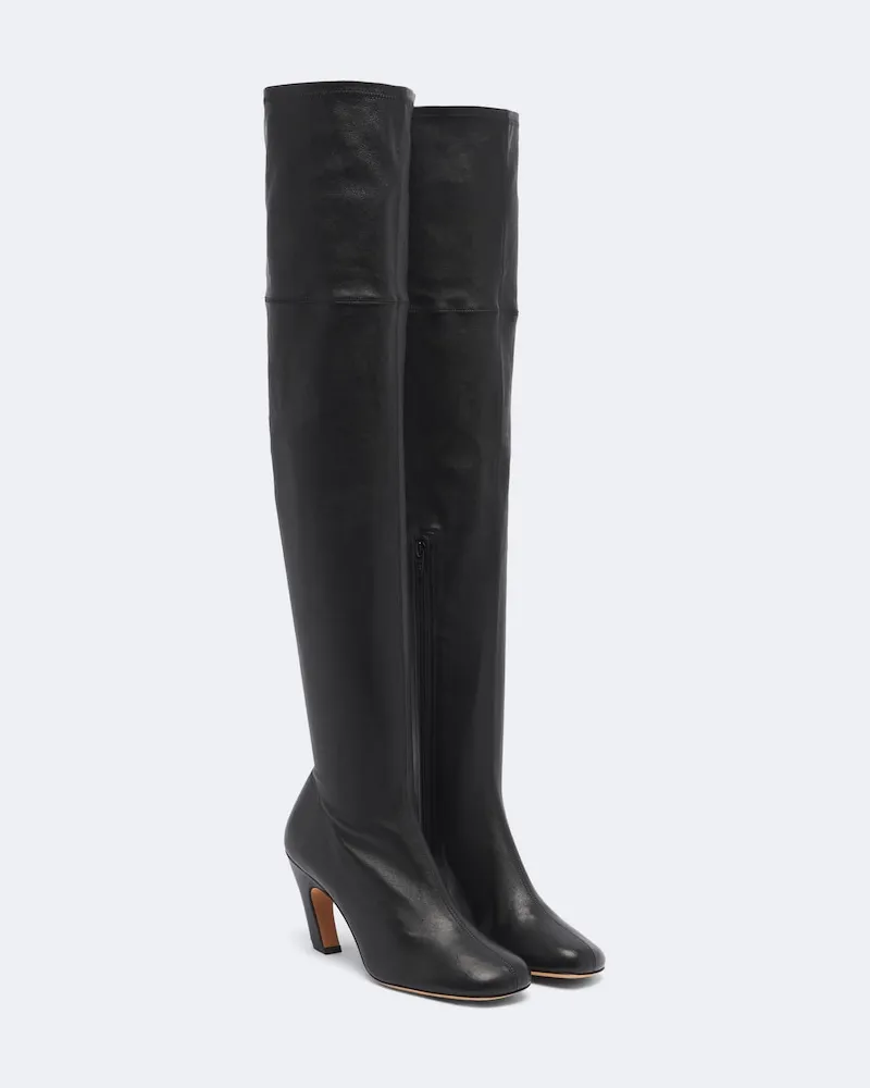 Le Monde Béryl Le Monde Béryl Overknee-Stiefel Mica aus Leder Schwarz