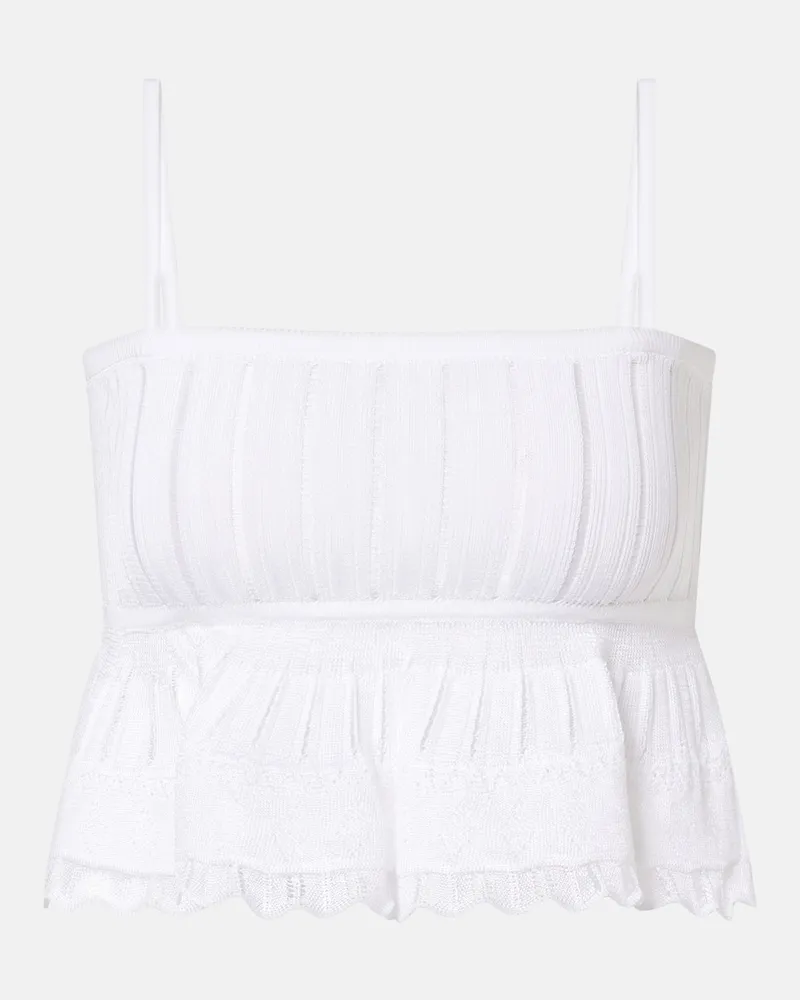 Alaïa Alaïa Top aus Strick Weiß