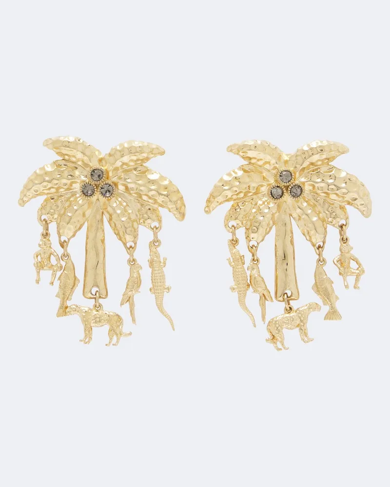 Jacquemus Verzierte Ohrringe Palmier Gold
