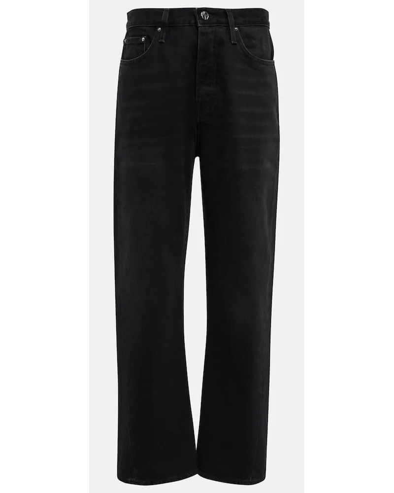 Totême High-Rise Straight Jeans Schwarz