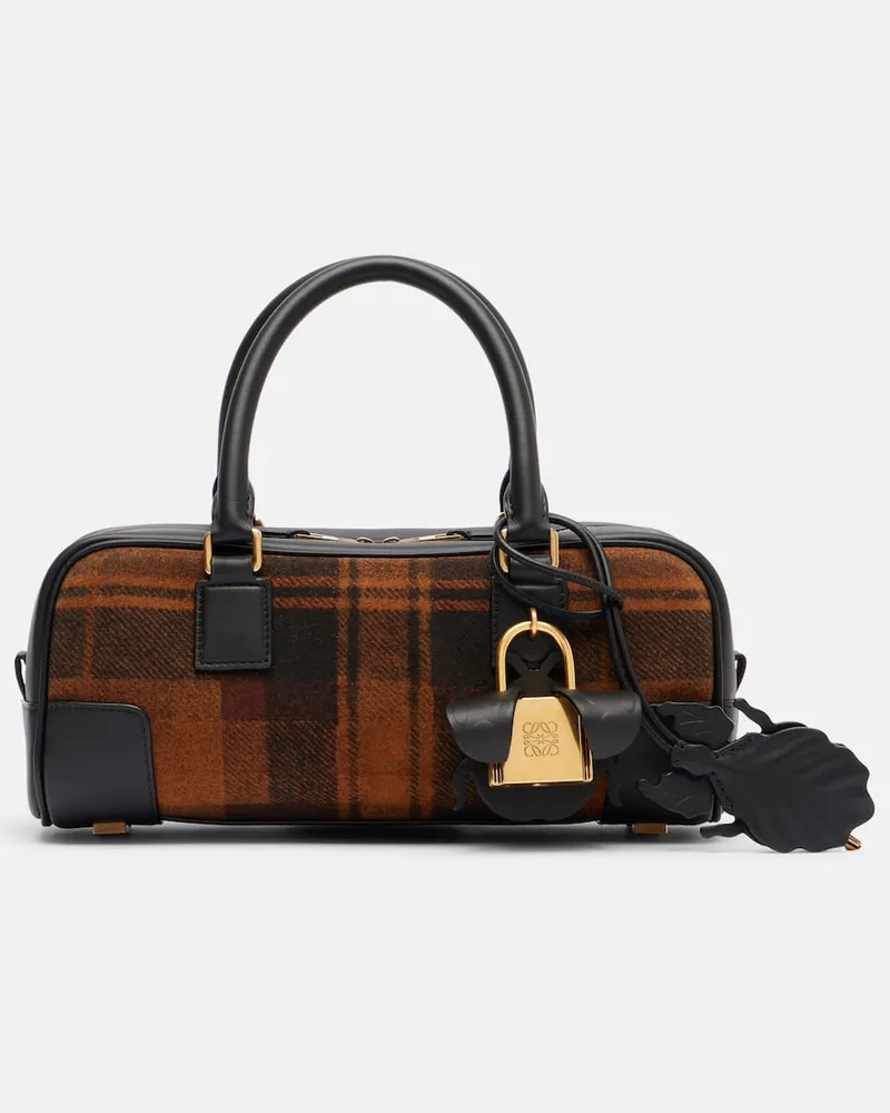 Loewe Tote Bag Amazona 23 aus Veloursleder Braun