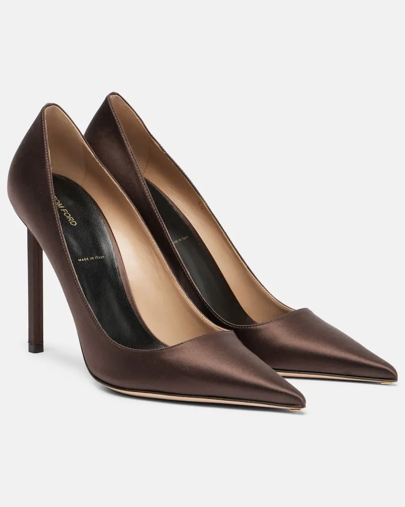 Tom Ford Pumps Betty 105 aus Satin Braun