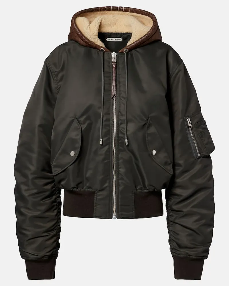 J.W.Anderson Bomberjacke mit Shearling Grün