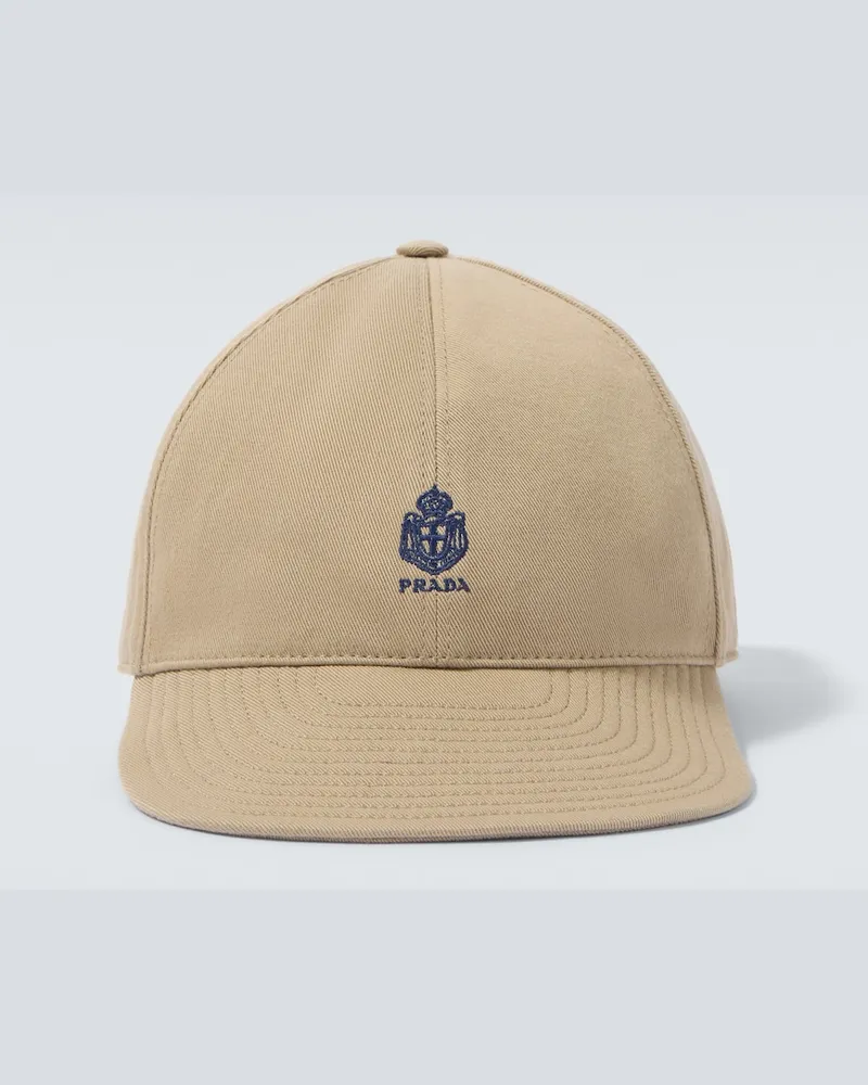 Prada Baseballcap aus Canvas Beige