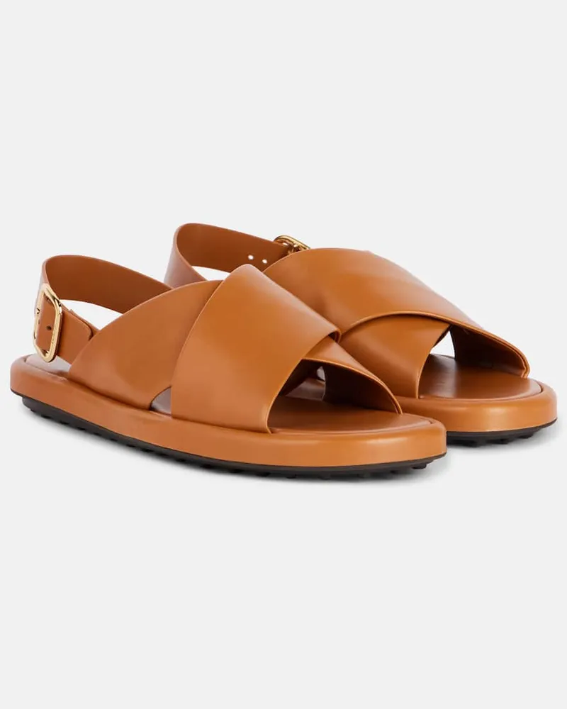 TOD'S Sandalen aus Leder Braun