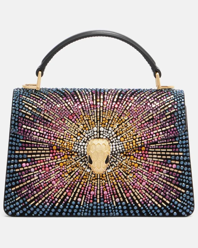 Bulgari Henkeltasche Serpenti Forever Mini aus Leder Multicolor