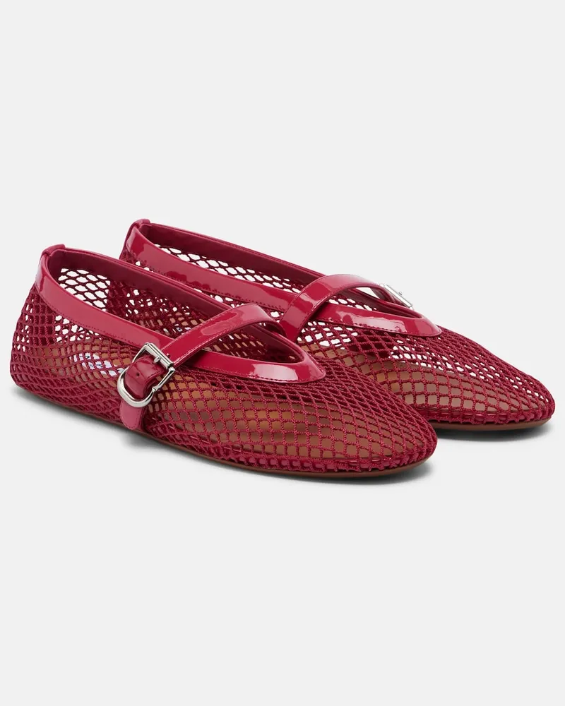 Alaïa Alaïa Mary-Jane-Ballerinas mit Leder Rot