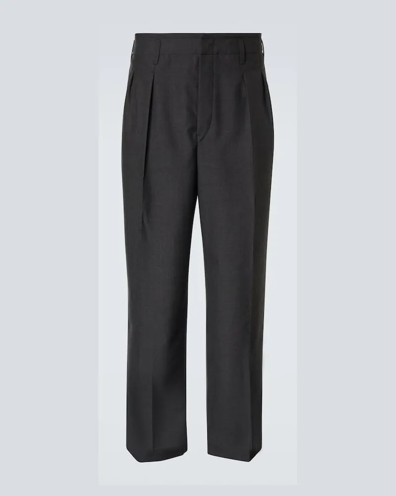 Christophe Lemaire Gerade Hose aus Twill Schwarz