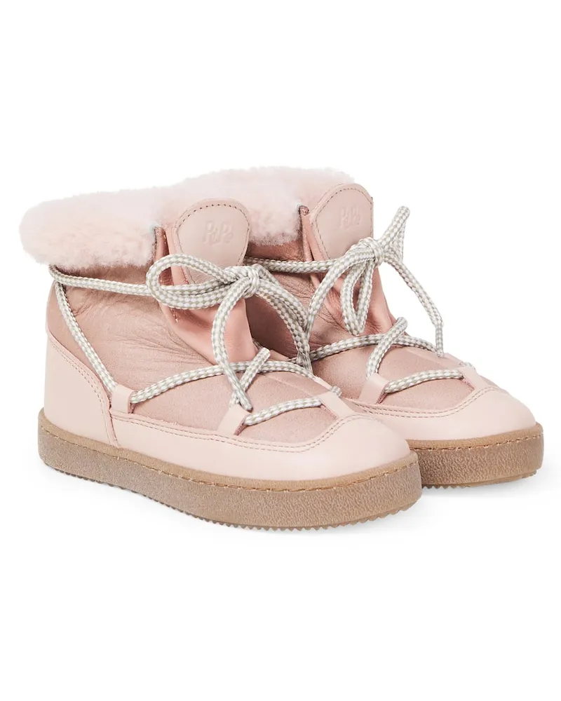 Pepe Jeans PèPè Stiefel aus Leder und Veloursleder Pink