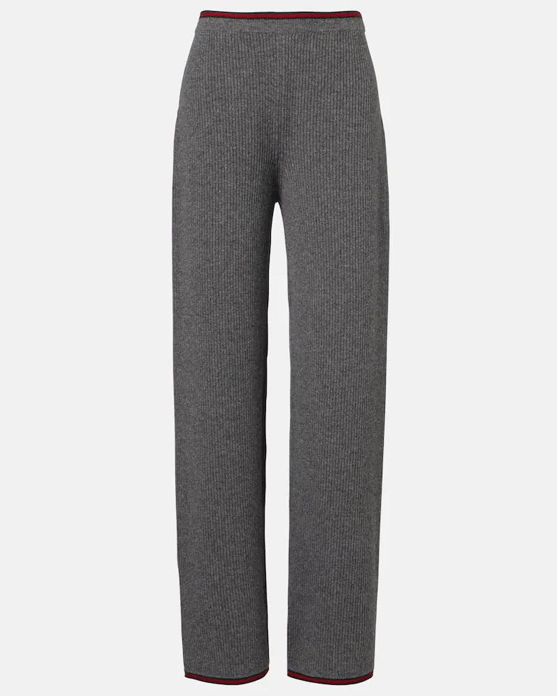 Gucci Hose aus Rippstrick Grau