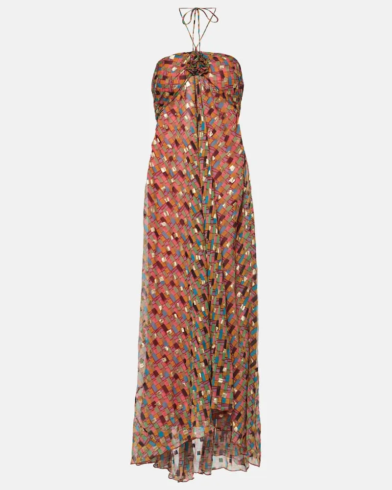 RIXO Maxikleid Samira aus Georgette Multicolor