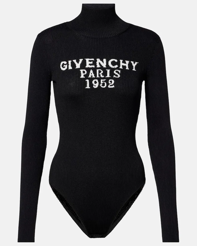 Givenchy Body aus Rippstrick Schwarz