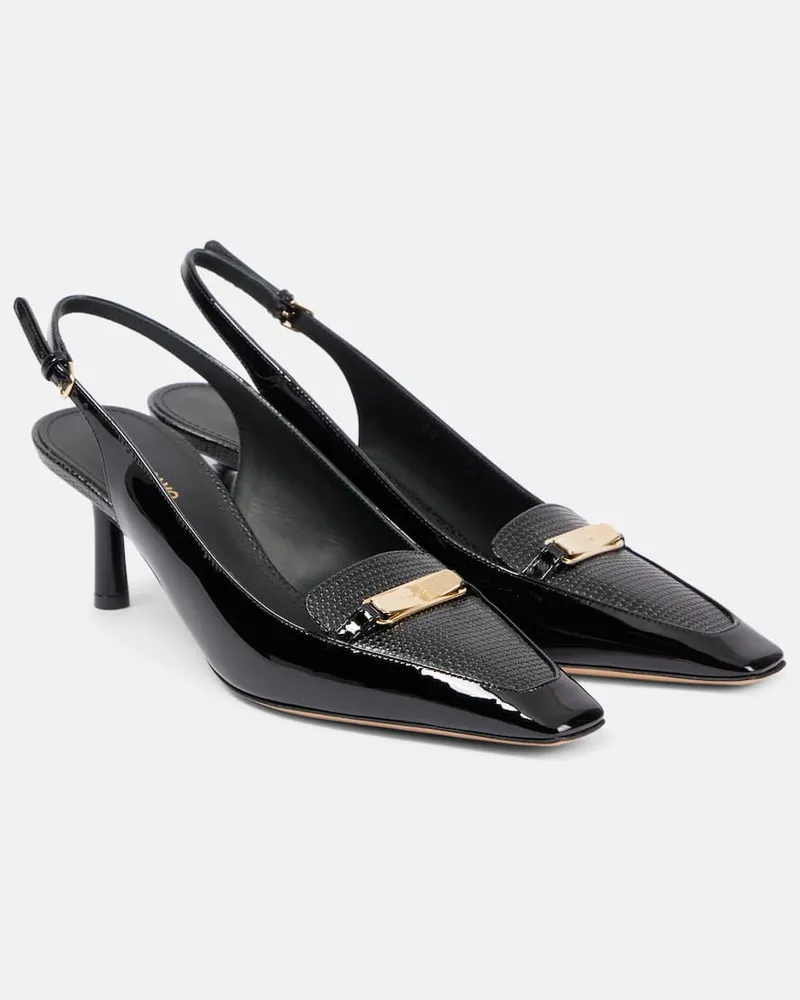 Ferragamo Slingback-Pumps aus Lackleder Schwarz
