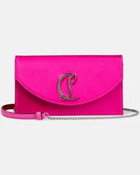 Christian Louboutin Schultertasche Loubi54 aus Satin Pink