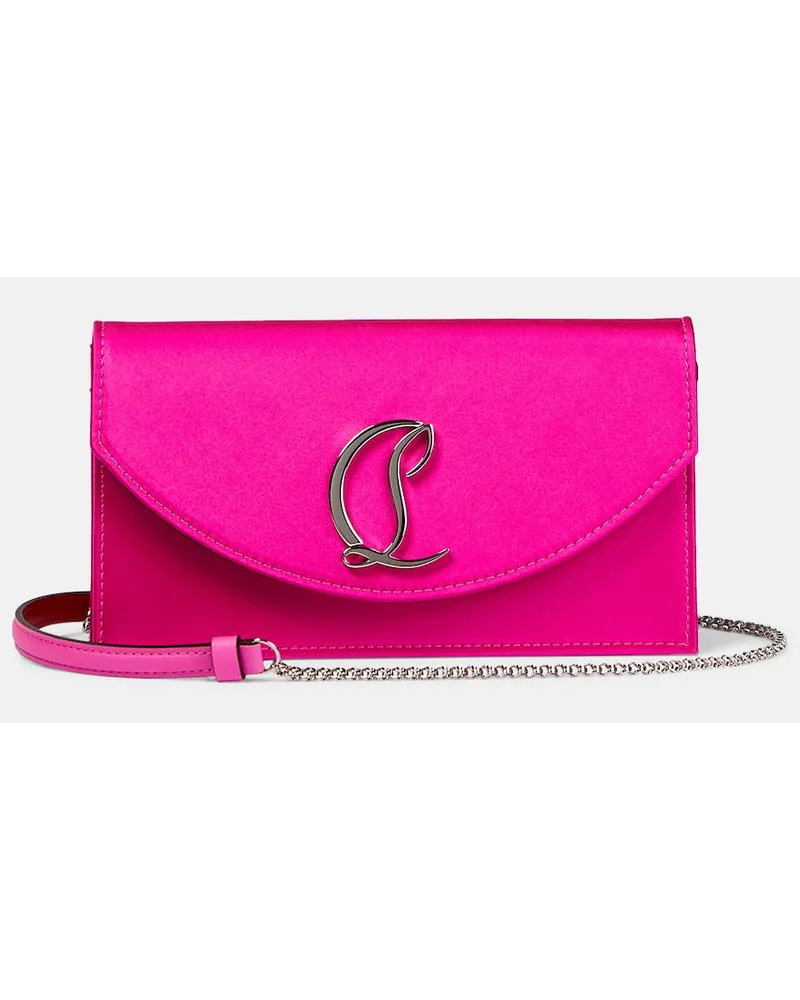 Christian Louboutin Schultertasche Loubi54 aus Satin Pink