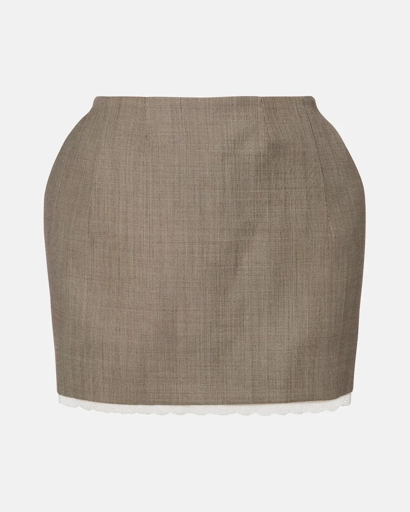 Magda Butrym Minirock aus Wolle Beige