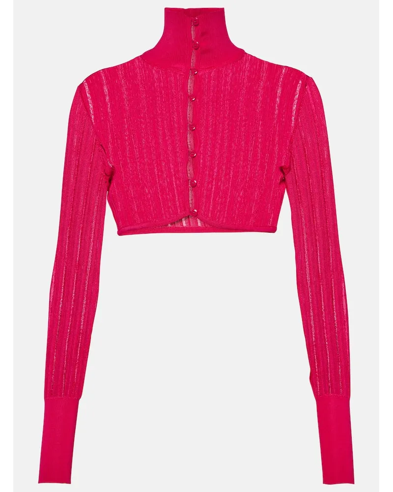 Alaïa Alaïa Cropped-Cardigan Crinoline Pink