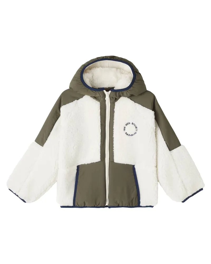The New Society Jacke Ninette mit Faux Shearling Weiß