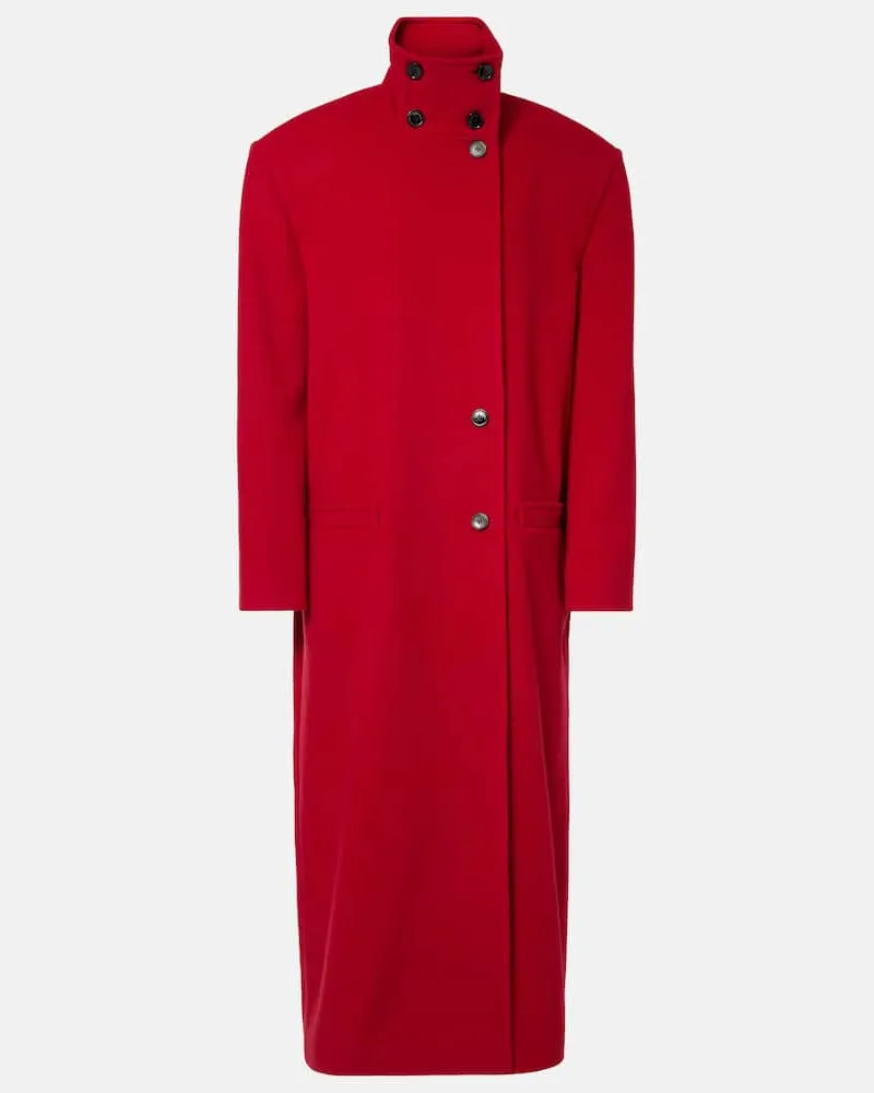 Magda Butrym Oversize-Mantel aus Wolle Rot