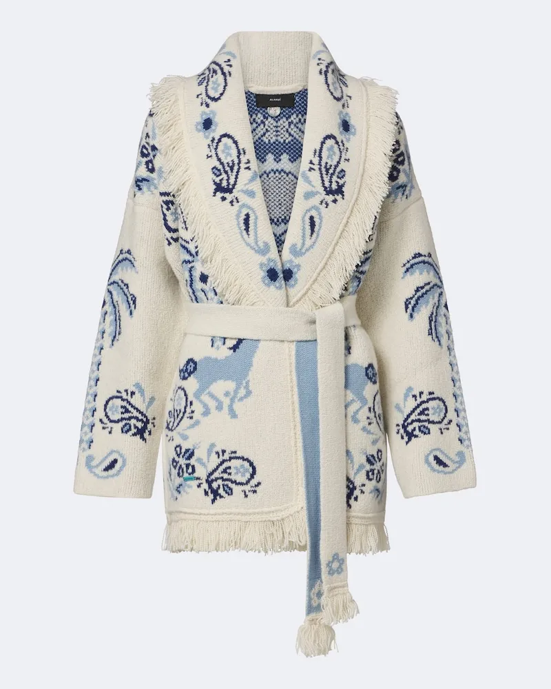 Alanui Cardigan Island Roots Foulard Blau