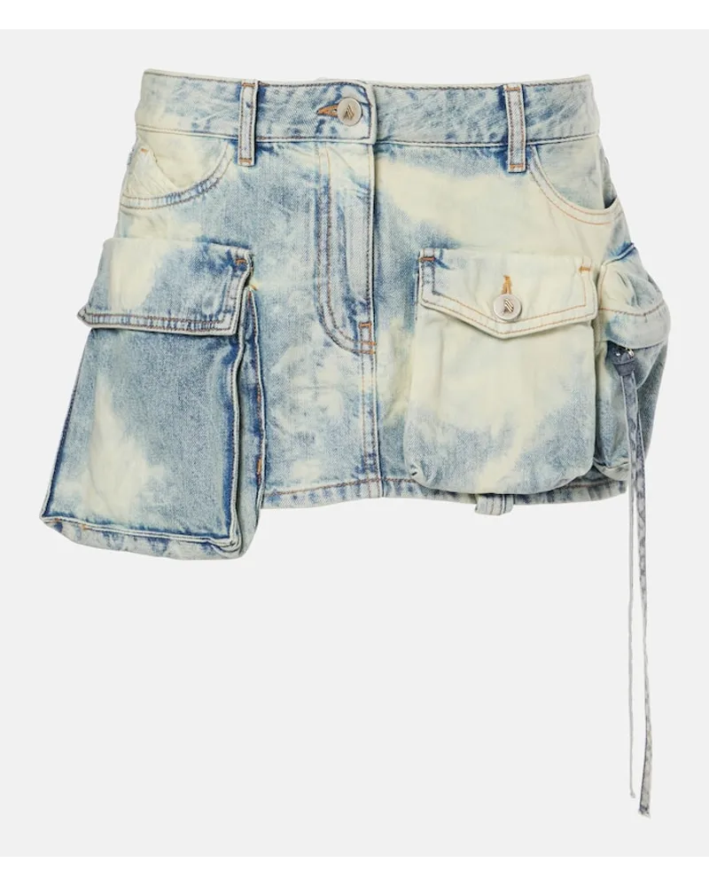 ATTICO Low-Rise Jeansrock Fay Blau