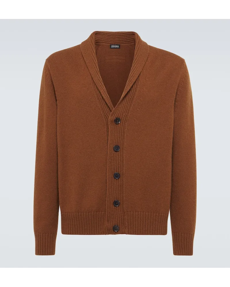 Ermenegildo Zegna Cardigan aus Kaschmir und Mohair Braun
