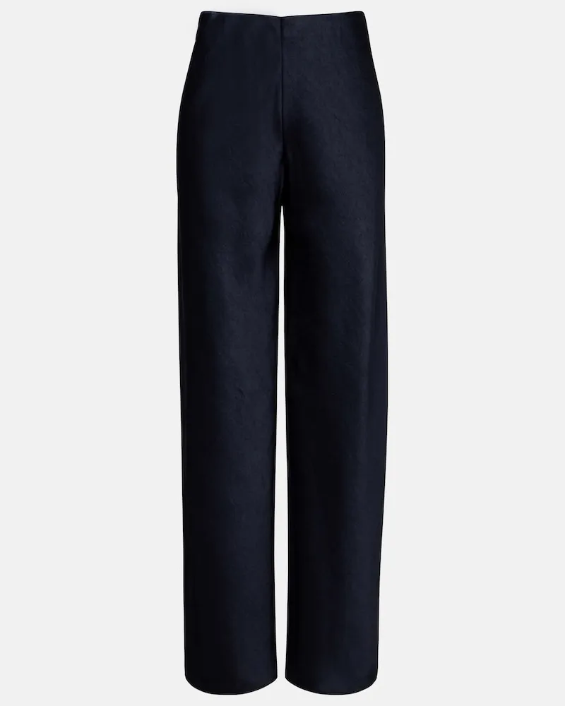 Vince Weite Hose Colette aus Satin Blau