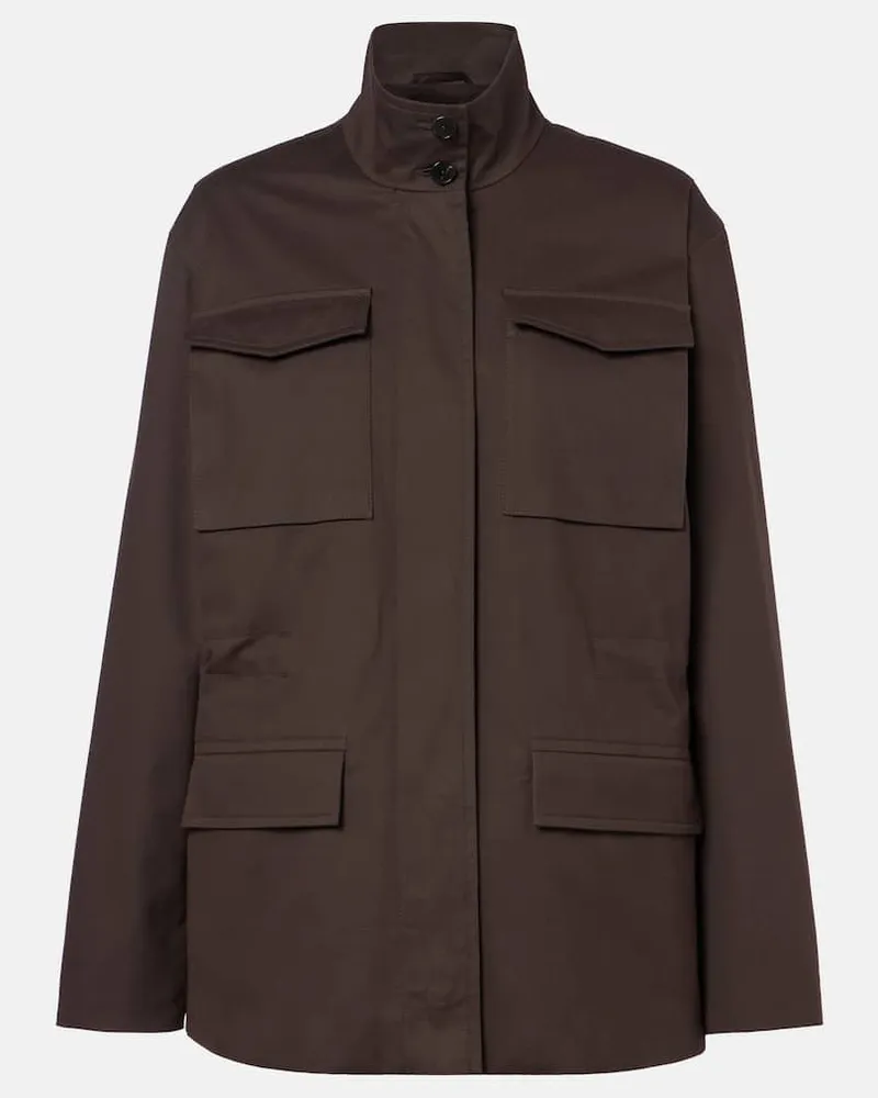 The Row Jacke Floriane aus Baumwolle und Kaschmir Braun