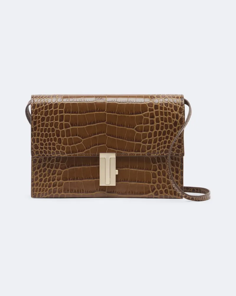 Tom Ford Crossbody Bag Mia Mini aus Leder Braun