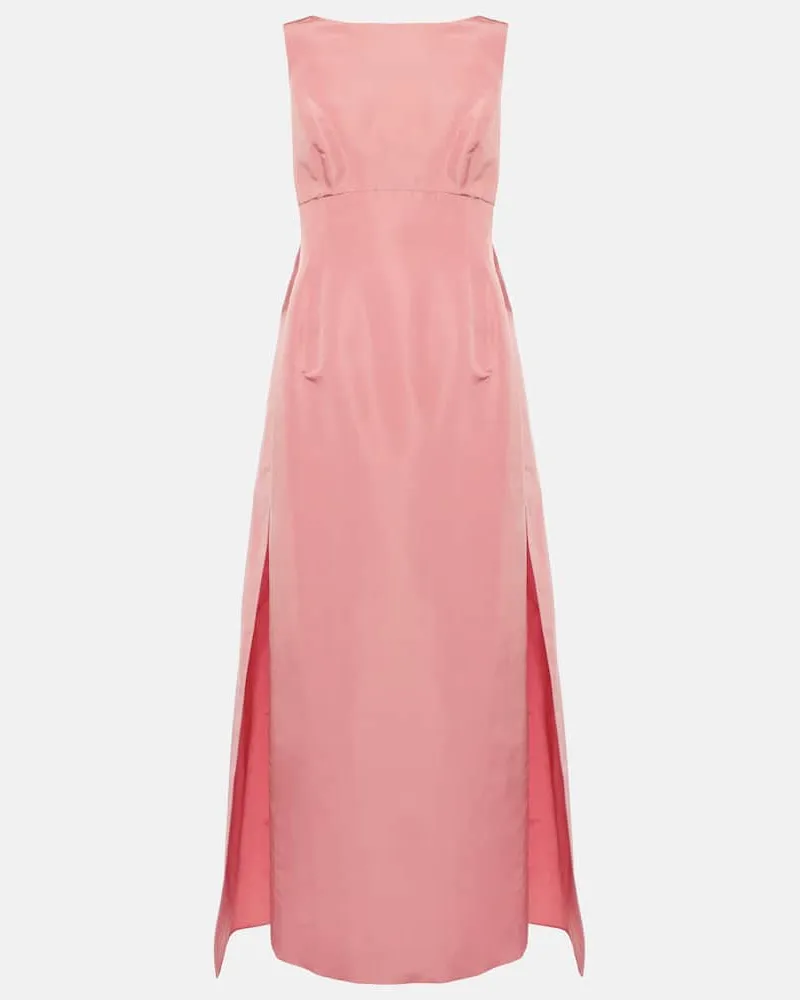 Oscar de la Renta Robe aus Seiden-Faille Rosa