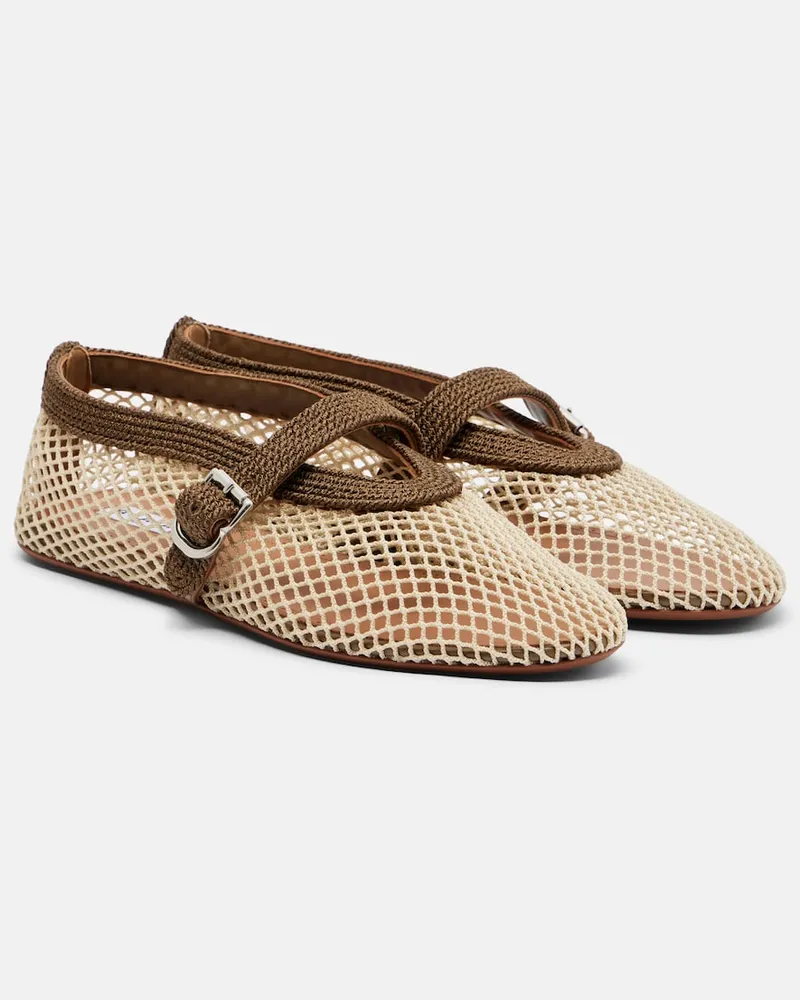 Alaïa Alaïa Mary-Jane-Ballerinas Beige