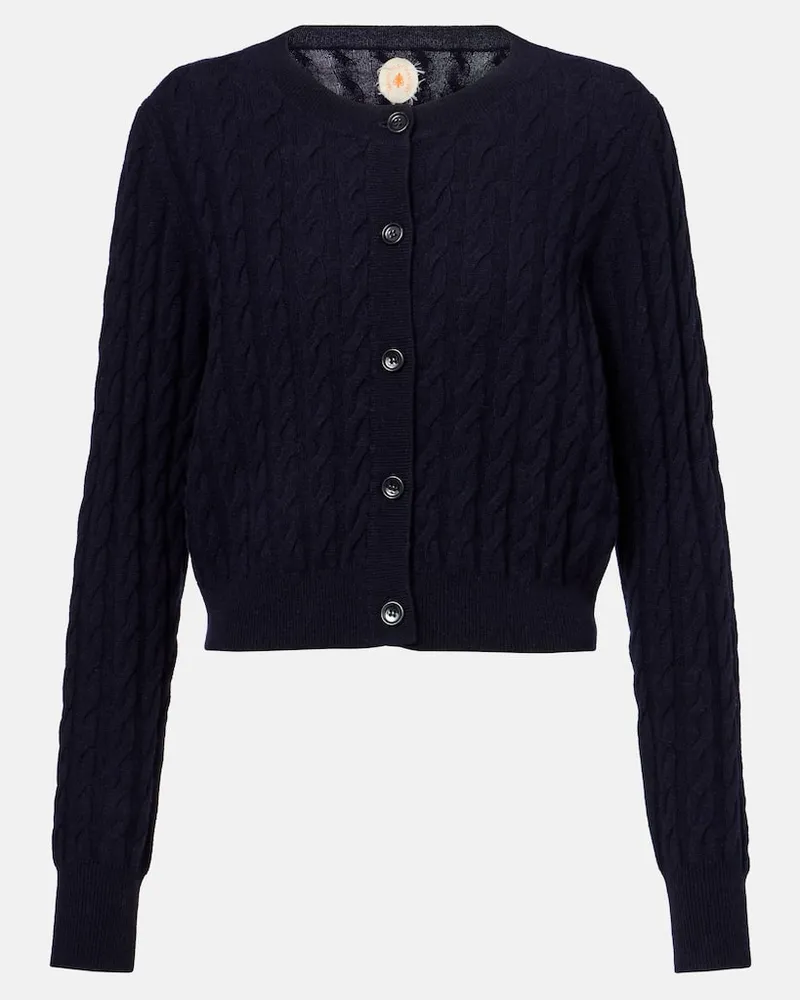 Jardin des Orangers Cardigan aus Wolle und Kaschmir Blau