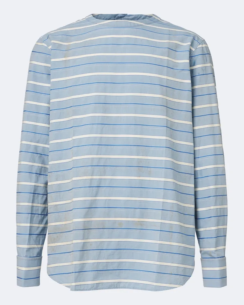 Prada Hemd aus Baumwoll-Twill Blau