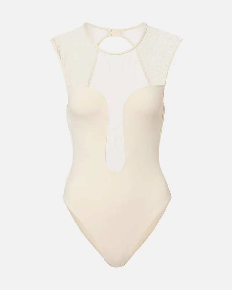 Eres Body Unique aus Jersey mit Mesh Weiß