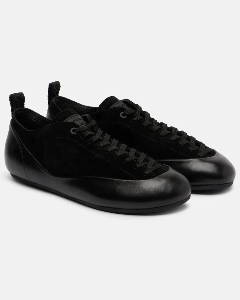 Proenza Schouler Sneakers Arcadia aus Veloursleder und Leder Schwarz
