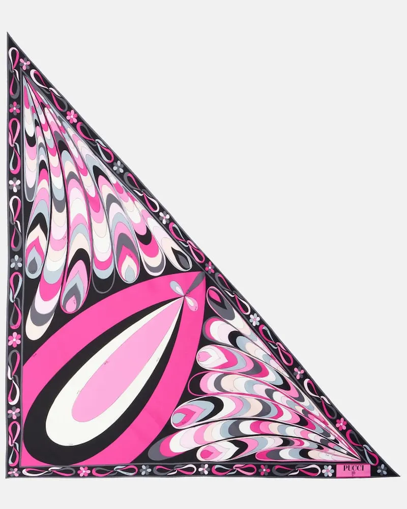 Emilio Pucci Tuch Maddalena and Onde aus Seide Multicolor