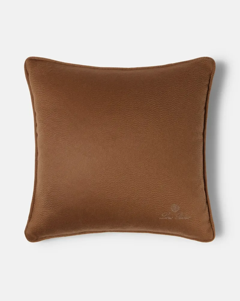 Loro Piana Kissen Unito aus Kaschmir Braun