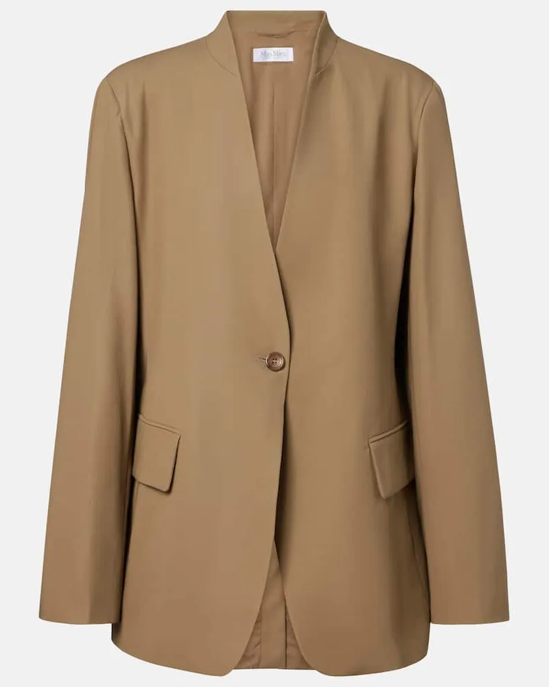 Max Mara Blazer Segnale aus Baumwoll-Twill Braun