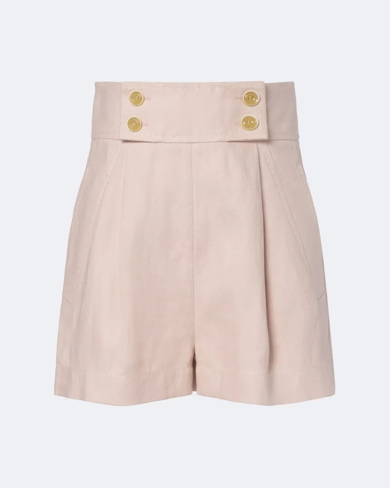 Zimmermann Shorts Clash aus Leinen Rosa