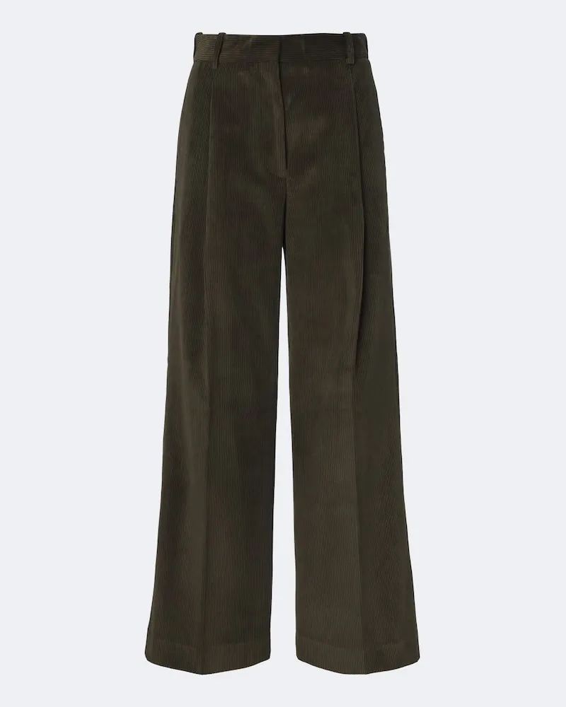 Róhe Róhe Weite Hose aus Baumwollcord Grün