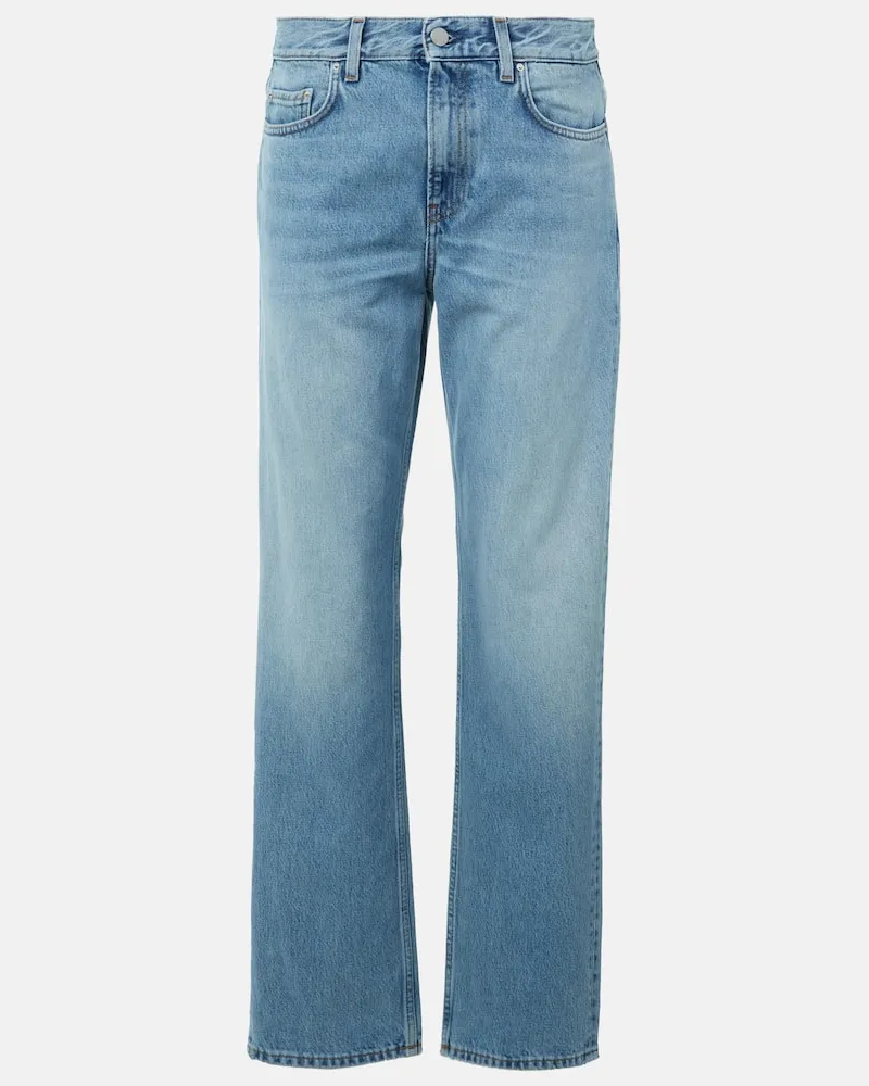 Totême Low-Rise Straight Jeans Blau