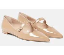 Ballerinas Campari aus Lackleder