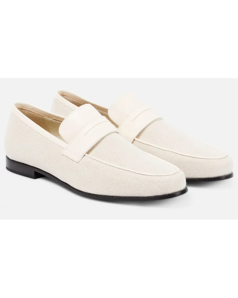 Totême Loafers The Canvas mit Leder Beige