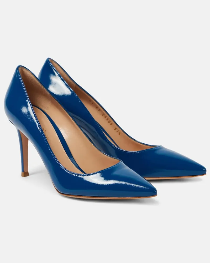 Gianvito Rossi Pumps Gianvito 85 aus Leder Blau