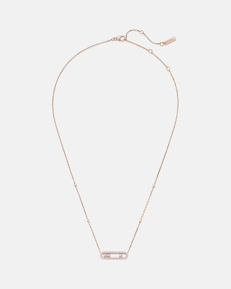 Messika Halskette Baby Move aus 18kt Roségold mit Diamanten Rosa