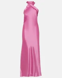 GALVAN Maxikleid Pandora aus Satin Pink