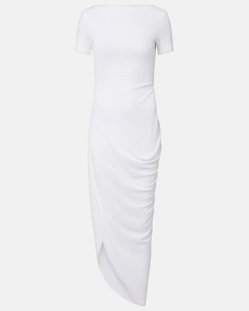 Jacquemus Midikleid Sole aus Jersey Weiß