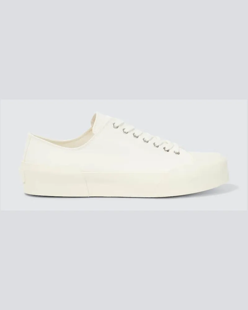 Jil Sander Sneakers aus Baumwoll-Canvas Weiß
